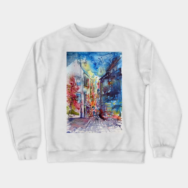 Street at night Crewneck Sweatshirt by kovacsannabrigi